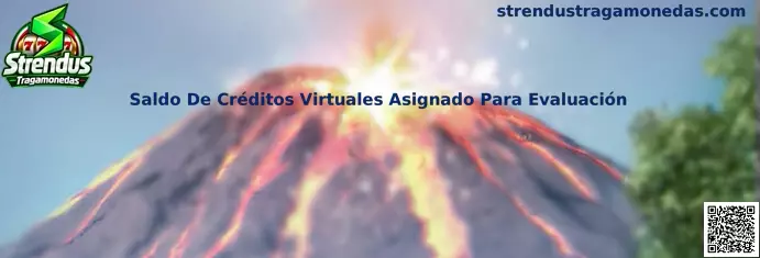 Ejemplo informativo de saldo de créditos virtuales para evaluar un simulador de tragamonedas